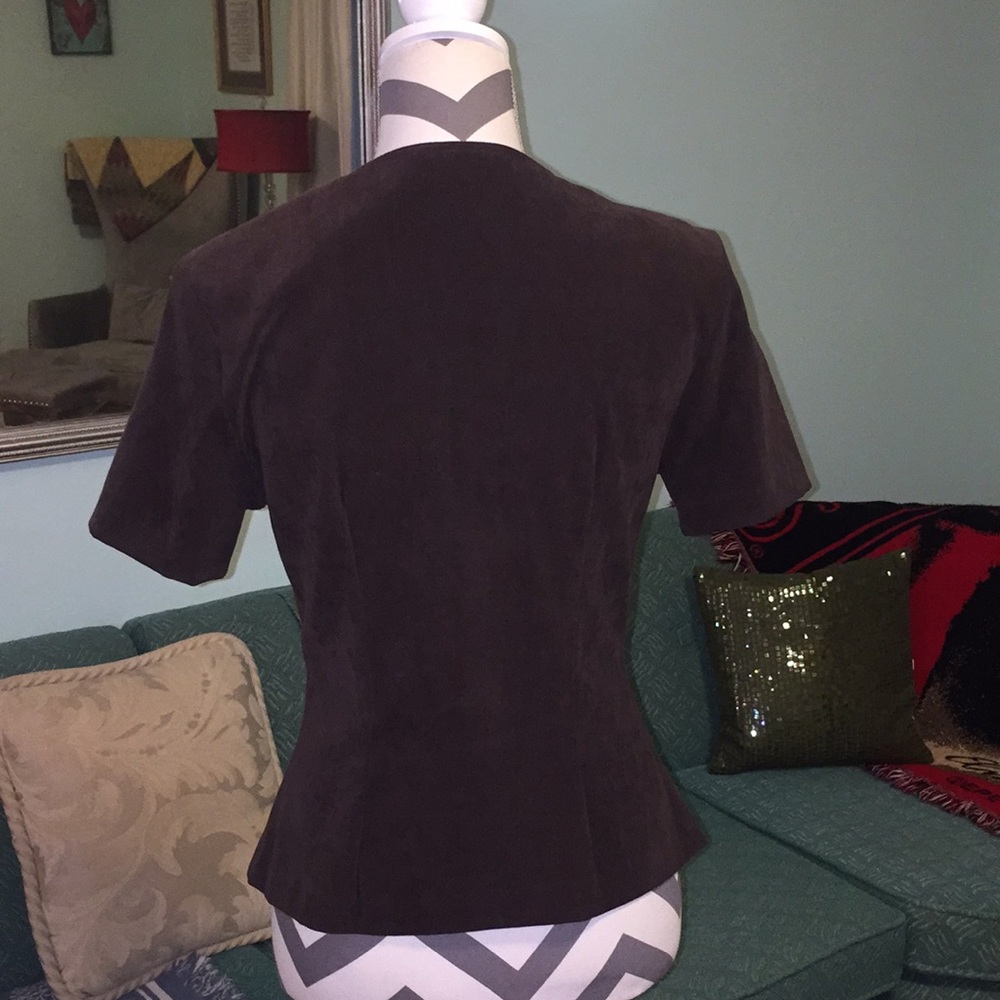 Suede-like Jacket-Top! - Picture 2 of 4